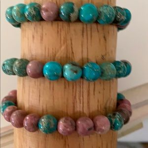 Rhodonite and Imperial Jasper bracelet